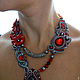 Set: necklace earrings 'Poppies in silver'. Jewelry Sets. elenshabaev (elenshabaev). My Livemaster. Фото №4