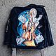 Jacket with Cello print. Custom clothing. Painting on fabric. Outerwear Jackets. nataliadenimart. My Livemaster. Фото №6