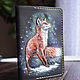 Handmade leather passport cover with fox image. Passport cover. Finist (tisneniekozhi). My Livemaster. Фото №4
