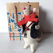 Для дома и интерьера handmade. Livemaster - original item Efim the rat, an interior toy. Handmade.