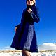 Blue coat! Designer coat, fur coat. Coats. elmdesign (ELMDESIGN). Online shopping on My Livemaster.  Фото №2