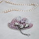 Lotus flower brooch, beads, rhinestones. Brooches. IRNI. Online shopping on My Livemaster.  Фото №2
