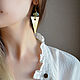 Triangular Boho Vetiver Earrings with Prenite Long Earrings. Earrings. Strangell Jewelry. My Livemaster. Фото №6