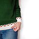 Норвежский вязаный свитер, женский зеленый свитер Жаккард. Свитеры. Tamerwool. Ярмарка Мастеров.  Фото №5