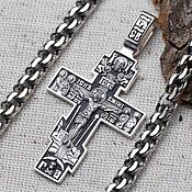 Крест серебряный.Серебряные крест с чернением