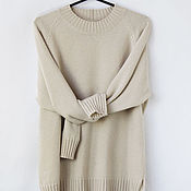 Одежда handmade. Livemaster - original item Jumpers: Knitted elongated jumper with a round neck. Handmade.