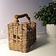 Плетеная корзина домик. Корзины. Kate__basket. Интернет-магазин Ярмарка Мастеров.  Фото №2