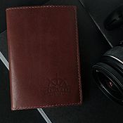 Сумки и аксессуары handmade. Livemaster - original item Leather passport cover with card slot. Handmade.