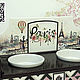 stand for bowls: Cafe 'Window to Paris'. Bowl Stands. Dog@Cat. My Livemaster. Фото №4