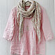 Order Soft pink boho blouse made of 100% linen. etnoart (etnoart). Livemaster. . Blouses Фото №3