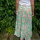 Long cotton dress skirt (floral print), Skirts, Mezhdurechensk,  Фото №1