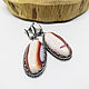 Bereginya earrings (carnelian agate), Earrings, Gatchina,  Фото №1