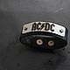 AC/DC bracelet ,genuine leather bracelet AC/DC, Bead bracelet, Volgograd,  Фото №1