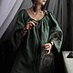 Dark Green Linen Dress «Yerba». Dresses. mongolia. My Livemaster. Фото №4