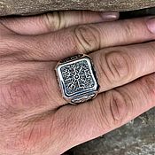 Украшения handmade. Livemaster - original item Ring with Vegvisir and Tree of life. Handmade.