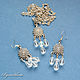 Earrings and pendant with crystal beads ' icicle', Jewelry Sets, Irkutsk,  Фото №1