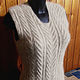 Women's knitted vest Colour of ecru, Vests, Klin,  Фото №1