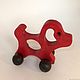 Order A Wheelchair Dog Cherry. Shop Grizunok teether. Livemaster. . Rolling Toys Фото №3