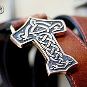 Аксессуары handmade. Livemaster - original item Leather belt with bronze buckle 