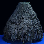 Одежда handmade. Livemaster - original item Wraparound skirt boho black "Niigata". Handmade.