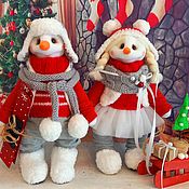 Текстильный снеговичок "Новогоднее настроение!"
