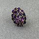 Редкое кольцо с аметистами 4,83 ct и иолитами 2,75 ct. Кольца. AMG. Ярмарка Мастеров.  Фото №4