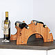 Stylish ash wood shelf for 5 wine bottles. Shelves. flowerswood. Online shopping on My Livemaster.  Фото №2
