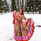 Gypsy costume 'rainbow' with purple and red ruffles, Suits, Moscow,  Фото №1