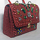 Сумка вязаная  из рафии в стиле Dolce&Gabbana "Алина". Классическая сумка. Prigozi-svet. Интернет-магазин Ярмарка Мастеров.  Фото №2