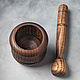 Mortar with a small pestle made of dark ash. Mortars. Foxwoodrus. My Livemaster. Фото №6