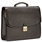 Сумки и аксессуары handmade. Livemaster - original item Brest leather briefcase (dark brown). Handmade.