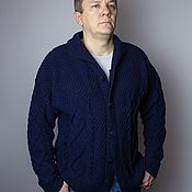 Мужская одежда handmade. Livemaster - original item Men`s jumpers: Knitted cardigan with buttons. Handmade.