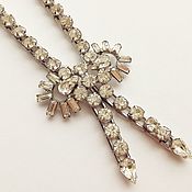 Винтаж handmade. Livemaster - original item Vintage necklaces: Necklace with transparent rhinestones. Handmade.