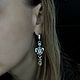 Silver earrings with natural stones, silver earrings. Earrings. Natali Batalova. My Livemaster. Фото №6