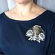 Brooch-pendant with fur 'Moth in a gray'. Brooches. Anastasiya Kozlova. My Livemaster. Фото №5