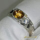 Ring 'Carved Pattern' silver925, citrine, moonstone, spinel. VIDEO. Rings. MaksimJewelryStudio. My Livemaster. Фото №6