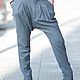 Grey, casual trousers with a low step seam - PA0691CW. Pants. EUG fashion. Online shopping on My Livemaster.  Фото №2