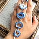 Bracelet of pale blue agate Druze. Cuff bracelet. UNIQUE-LIT. Online shopping on My Livemaster.  Фото №2