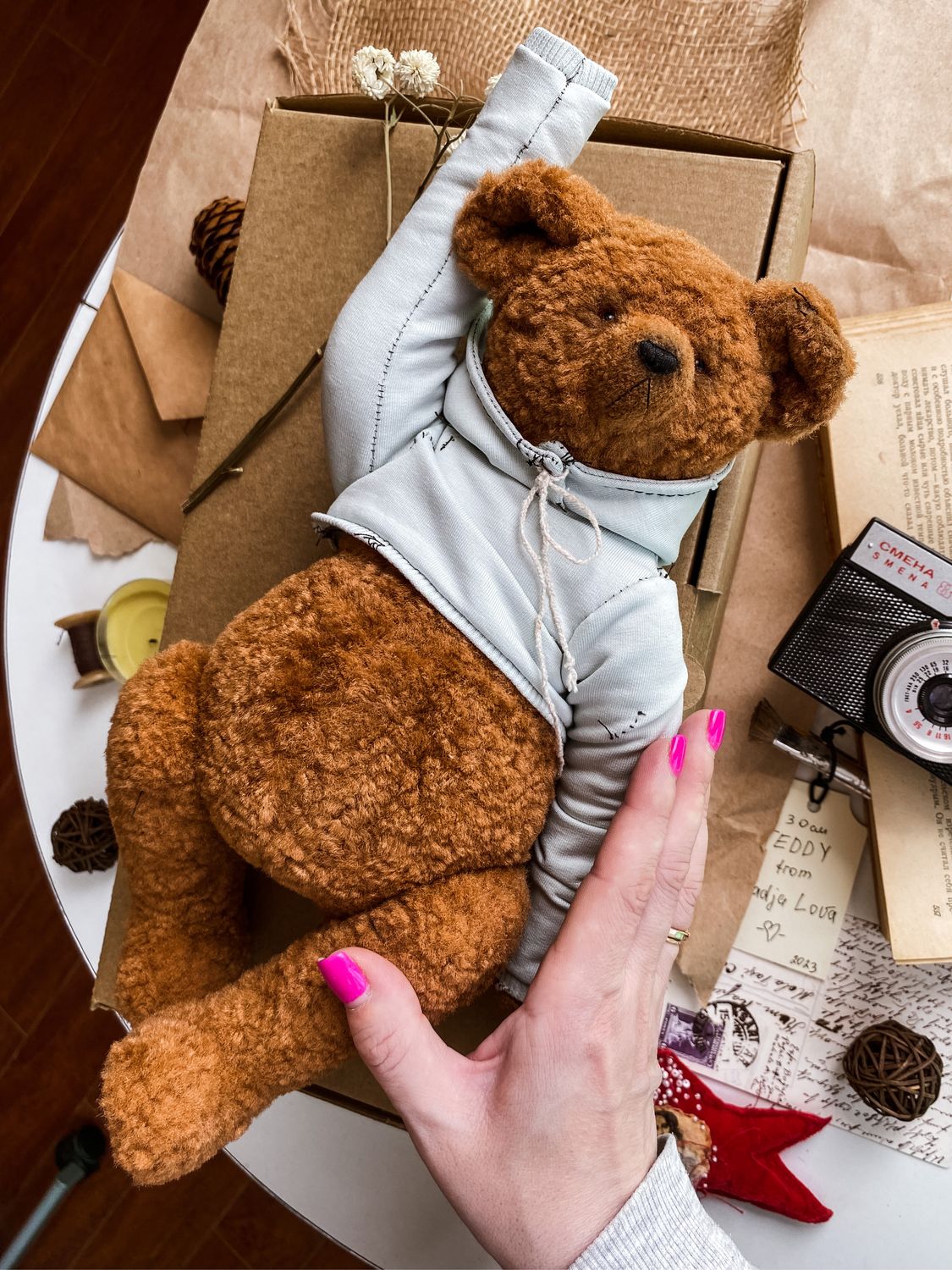 Мишка Тедди в толстовке | Teddy bear in clothes OOAK в интернет-магазине на  Ярмарке Мастеров | Мишки Тедди, Москва - доставка по России. Товар продан.