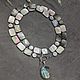 Heliotis/ Mother of pearl Necklace made of heliotis stone with a pendant
