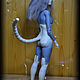 Минерва Кошка серая 32 см авторская шарнирная кукла. Шарнирная кукла. Zlata's fantasy dolls. Ярмарка Мастеров.  Фото №6