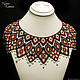 Order Collar shoulder piece in folk style. PatinaBeadJewellery. Livemaster. . Necklace Фото №3