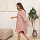 The shirt dress is dusty pink with bright embroidery. Dresses. NATALINI. Ярмарка Мастеров.  Фото №4