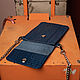 Сумка кожаная для телефона : Phone bag v.2 "рептилия" синяя. Сумка через плечо. SvetikaRazzhivina. Ярмарка Мастеров.  Фото №5