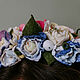 Order Headband with flowers. Bilateral. Pink-blue. Nataly Kara - одежда из тонкого войлока. Livemaster. . Headband Фото №3