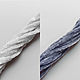 Chenille Spain, color light gray, 3 mm.,1 meter, Raffia, Istra,  Фото №1