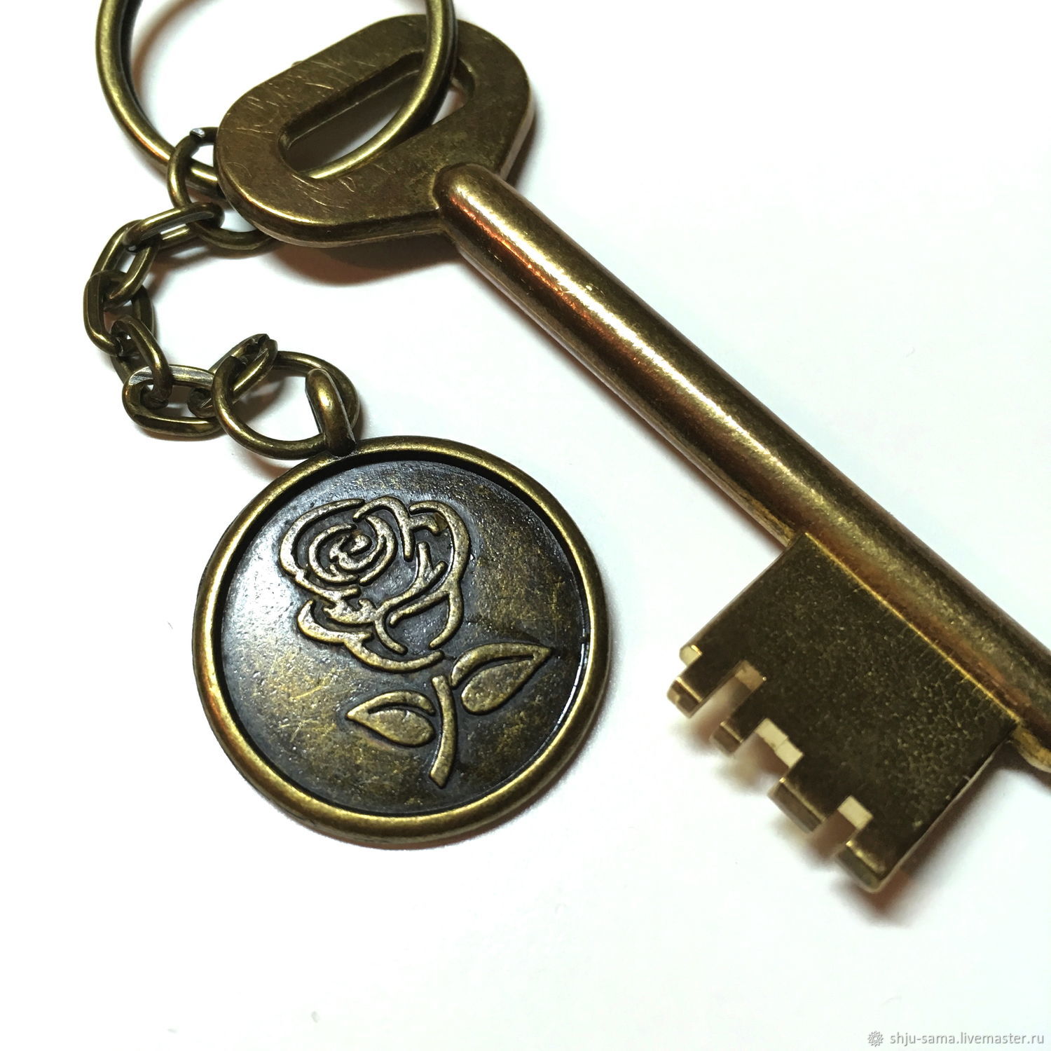 Брелок для ключей Роза, брелок для сумки