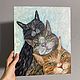 Картина Три кота маслом. Картины. Диана (zakkka-art). Ярмарка Мастеров.  Фото №4