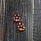 Triangular earrings made of wood and ceramic, Earrings, Bratsk,  Фото №1