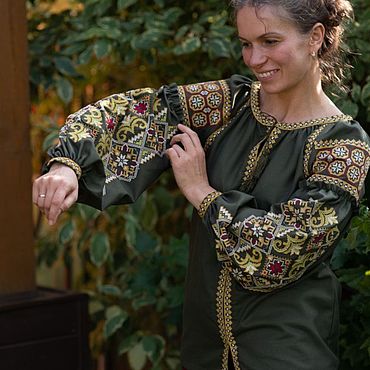 Одежда ручной работы. Ярмарка Мастеров - ручная работа Блуза Лесная госпожа. Handmade.